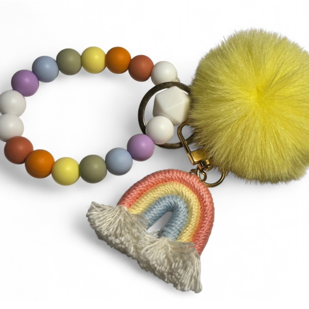 Sunbeam Skies Womens Silicone Beaded Keychain - Picture 4 of 7